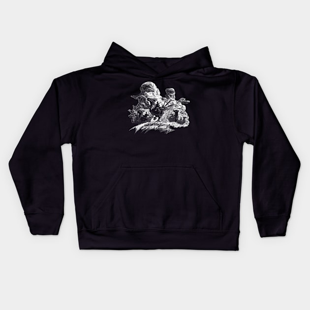 War of the Lions Kids Hoodie by WOVENPIXLS